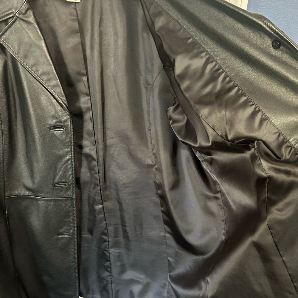 Preston & York Midnight Black Leather Coat - Picture 5 of 5